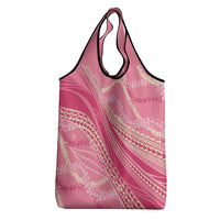 Polynesian Puakeniken Pikake Twisted Lei Grocery Bag Rose Pink - Polynesian Pride