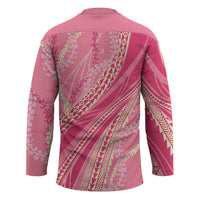 Polynesian Puakeniken Pikake Twisted Lei Hockey Jersey Rose Pink - Polynesian Pride