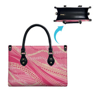 Polynesian Puakeniken Pikake Twisted Lei Leather Bag Rose Pink - Polynesian Pride