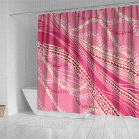 Polynesian Puakeniken Pikake Twisted Lei Shower Curtain Rose Pink - Polynesian Pride