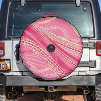 Polynesian Puakeniken Pikake Twisted Lei Spare Tire Cover Rose Pink - Polynesian Pride