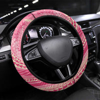 Polynesian Puakeniken Pikake Twisted Lei Steering Wheel Cover Rose Pink - Polynesian Pride