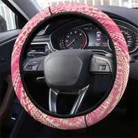 Polynesian Puakeniken Pikake Twisted Lei Steering Wheel Cover Rose Pink - Polynesian Pride
