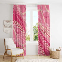 Polynesian Puakeniken Pikake Twisted Lei Window Curtain Rose Pink - Polynesian Pride