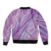 Polynesian Puakeniken Pikake Twisted Lei Bomber Jacket Amethys - Polynesian Pride