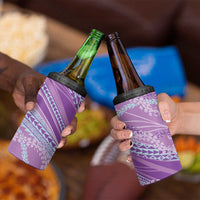 Polynesian Puakeniken Pikake Twisted Lei 4 in 1 Can Cooler Tumbler Amethys - Polynesian Pride