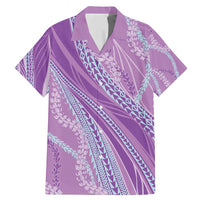Polynesian Puakeniken Pikake Twisted Lei Family Matching Mermaid Dress and Hawaiian Shirt Amethys LT7 Dad's Shirt - Short Sleeve Amethys - Polynesian Pride