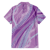 Polynesian Puakeniken Pikake Twisted Lei Family Matching Off Shoulder Short Dress and Hawaiian Shirt Amethys LT7 - Polynesian Pride