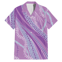 Polynesian Puakeniken Pikake Twisted Lei Family Matching Summer Maxi Dress and Hawaiian Shirt Amethys LT7 Dad's Shirt - Short Sleeve Amethys - Polynesian Pride