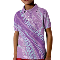 Polynesian Puakeniken Pikake Twisted Lei Kid Polo Shirt Amethys - Polynesian Pride