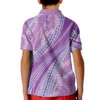 Polynesian Puakeniken Pikake Twisted Lei Kid Polo Shirt Amethys - Polynesian Pride