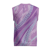 Polynesian Puakeniken Pikake Twisted Lei Christmas Knitted V-Neck Vest Amethys - Polynesian Pride