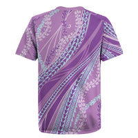 Polynesian Puakeniken Pikake Twisted Lei Rugby Jersey Amethys - Polynesian Pride