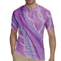 Polynesian Puakeniken Pikake Twisted Lei Rugby Jersey Amethys - Polynesian Pride