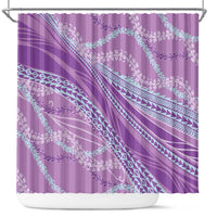 Polynesian Puakeniken Pikake Twisted Lei Shower Curtain Amethys - Polynesian Pride