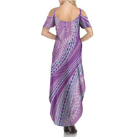 Polynesian Puakeniken Pikake Twisted Lei Summer Maxi Dress Amethys LT7 - Polynesian Pride