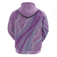 Polynesian Puakeniken Pikake Twisted Lei Zip Hoodie Amethys - Polynesian Pride