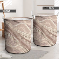 Polynesian Puakeniken Pikake Twisted Lei Laundry Basket Beige - Polynesian Pride