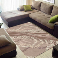 Polynesian Puakeniken Pikake Twisted Lei Area Rug Beige - Polynesian Pride