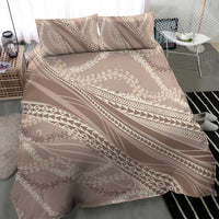 Polynesian Puakeniken Pikake Twisted Lei Bedding Set Beige - Polynesian Pride