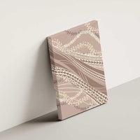 Polynesian Puakeniken Pikake Twisted Lei Canvas Wall Art Beige - Polynesian Pride