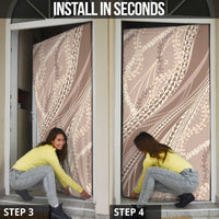 Polynesian Puakeniken Pikake Twisted Lei Door Cover Beige - Polynesian Pride