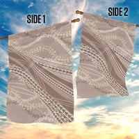Polynesian Puakeniken Pikake Twisted Lei Garden Flag Beige - Polynesian Pride