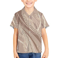 Polynesian Puakeniken Pikake Twisted Lei Hawaiian Shirt Beige LT7 - Polynesian Pride