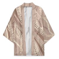 Polynesian Puakeniken Pikake Twisted Lei Kimono Beige - Polynesian Pride