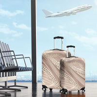 Polynesian Puakeniken Pikake Twisted Lei Luggage Cover Beige - Polynesian Pride