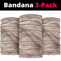 Polynesian Puakeniken Pikake Twisted Lei Neck Gaiter Beige - Polynesian Pride