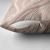 Polynesian Puakeniken Pikake Twisted Lei Pillow Cover Beige - Polynesian Pride