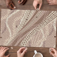 Polynesian Puakeniken Pikake Twisted Lei Puzzle Beige - Polynesian Pride