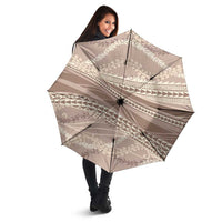 Polynesian Puakeniken Pikake Twisted Lei Umbrella Beige - Polynesian Pride