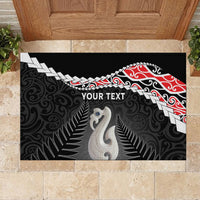 Personalised New Zealand Maori Rubber Doormat Manaia Mix Koru LT7 - Polynesian Pride
