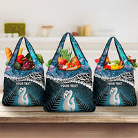 Personalised New Zealand Maori Grocery Bag Manaia Paua Shell Turquoise
