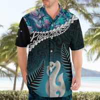 Personalised New Zealand Maori Hawaiian Shirt Manaia Paua Shell Turquoise LT7 - Polynesian Pride