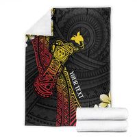 Personalized Papua New Guinea Blanket Kundu Drum Carving Motifs