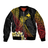 Personalized Papua New Guinea Bomber Jacket Kundu Drum Carving Motifs