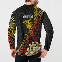 Personalized Papua New Guinea Button Sweatshirt Kundu Drum Carving Motifs LT7 - Polynesian Pride