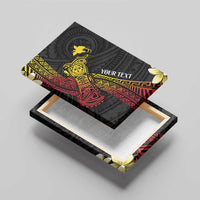 Personalized Papua New Guinea Canvas Wall Art Kundu Drum Carving Motifs