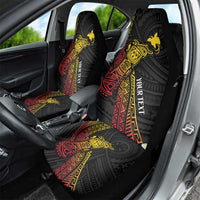 Personalized Papua New Guinea Car Seat Cover Kundu Drum Carving Motifs LT7 - Polynesian Pride
