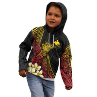 Personalized Papua New Guinea Kid Hoodie Kundu Drum Carving Motifs