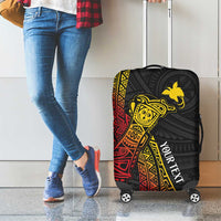 Personalized Papua New Guinea Luggage Cover Kundu Drum Carving Motifs LT7 - Polynesian Pride