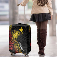Personalized Papua New Guinea Luggage Cover Kundu Drum Carving Motifs LT7 - Polynesian Pride