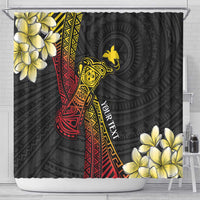 Personalized Papua New Guinea Shower Curtain Kundu Drum Carving Motifs