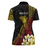 Personalized Papua New Guinea Women Polo Shirt Kundu Drum Carving Motifs