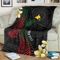 Personalized Papua New Guinea Blanket Kundu Drum Motifs - Sepik Colors