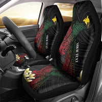 Personalized Papua New Guinea Car Seat Cover Kundu Drum Motifs - Sepik Colors LT7 - Polynesian Pride
