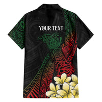 Personalized Papua New Guinea Family Matching Off The Shoulder Long Sleeve Dress and Hawaiian Shirt Kundu Drum Motifs - Sepik Colors LT7 - Polynesian Pride